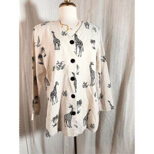Draper's & Damons  Blouses Size L  Women’s  Vintage Oversized Safari Blouse